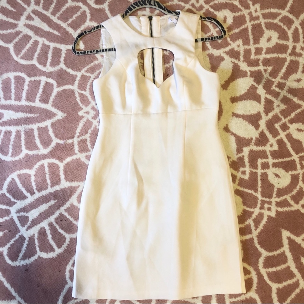 BCBGeneration White dress with cutouts